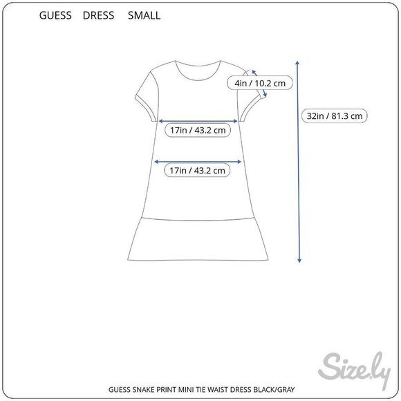 GUESS SNAKE ANIMAL PRINT MINI CAP SLEEVE TIE WAIST BLACK GRAY DRESS SIZE SMALL - Picture 4 of 7